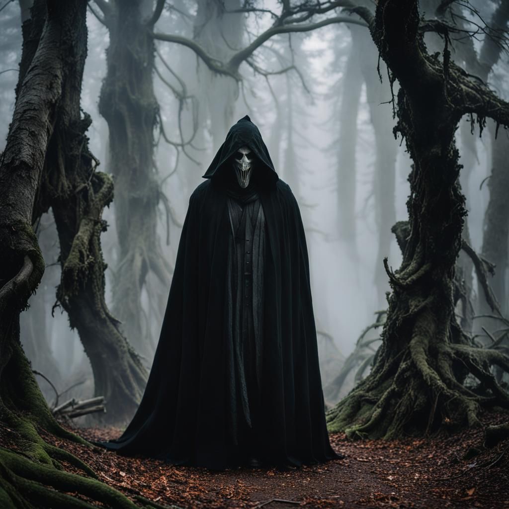 Nazgûl Emerges from Mist in Dark Fantasy Scene