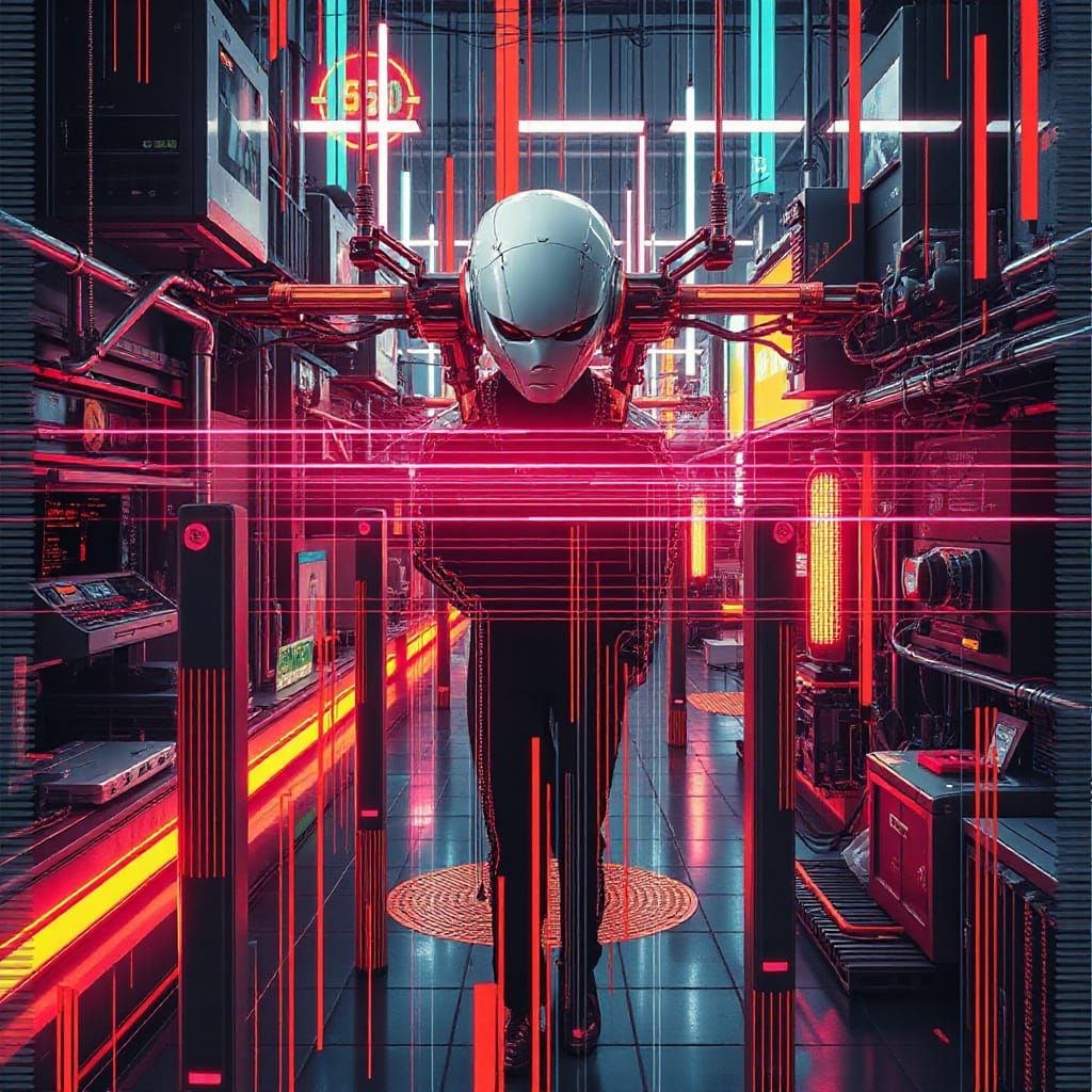 Cyberpunk System Glitch Art