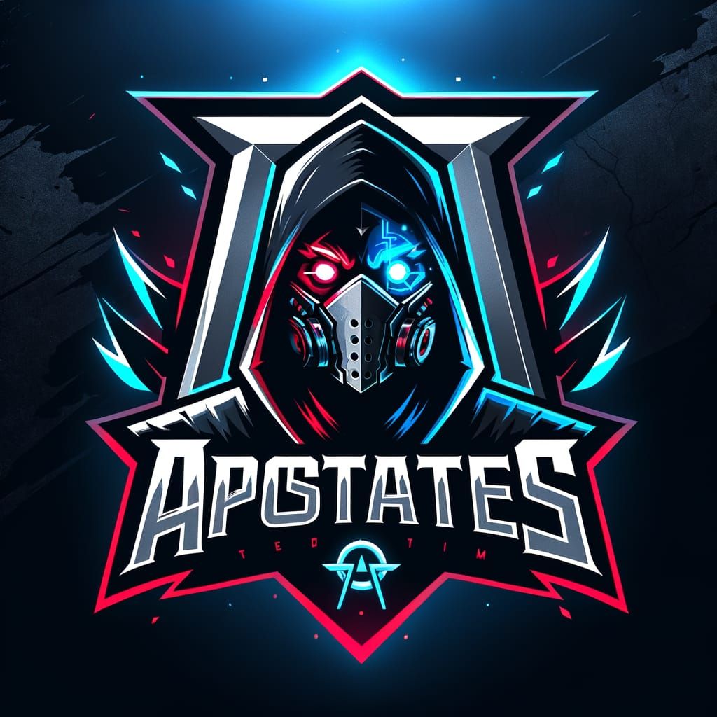 Elegant Cyberpunk eSports Logo with Stylized 'A' and Glowing...