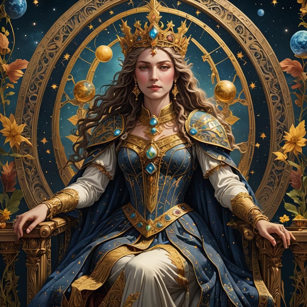Renaissance Empress Tarot Card in 8K