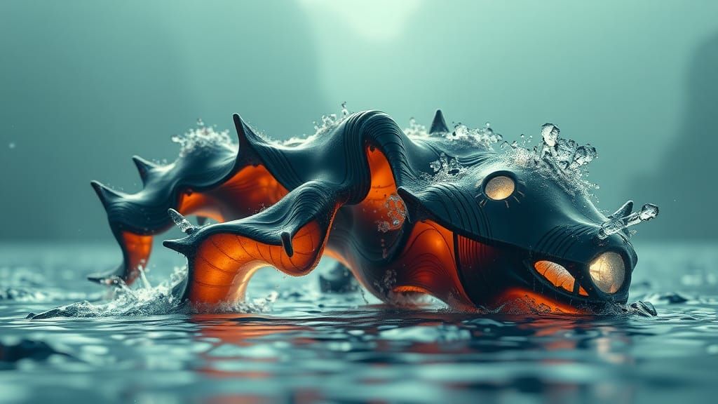 Hyperrealistic Macro Photograph of Abstract Sci-Fi Object