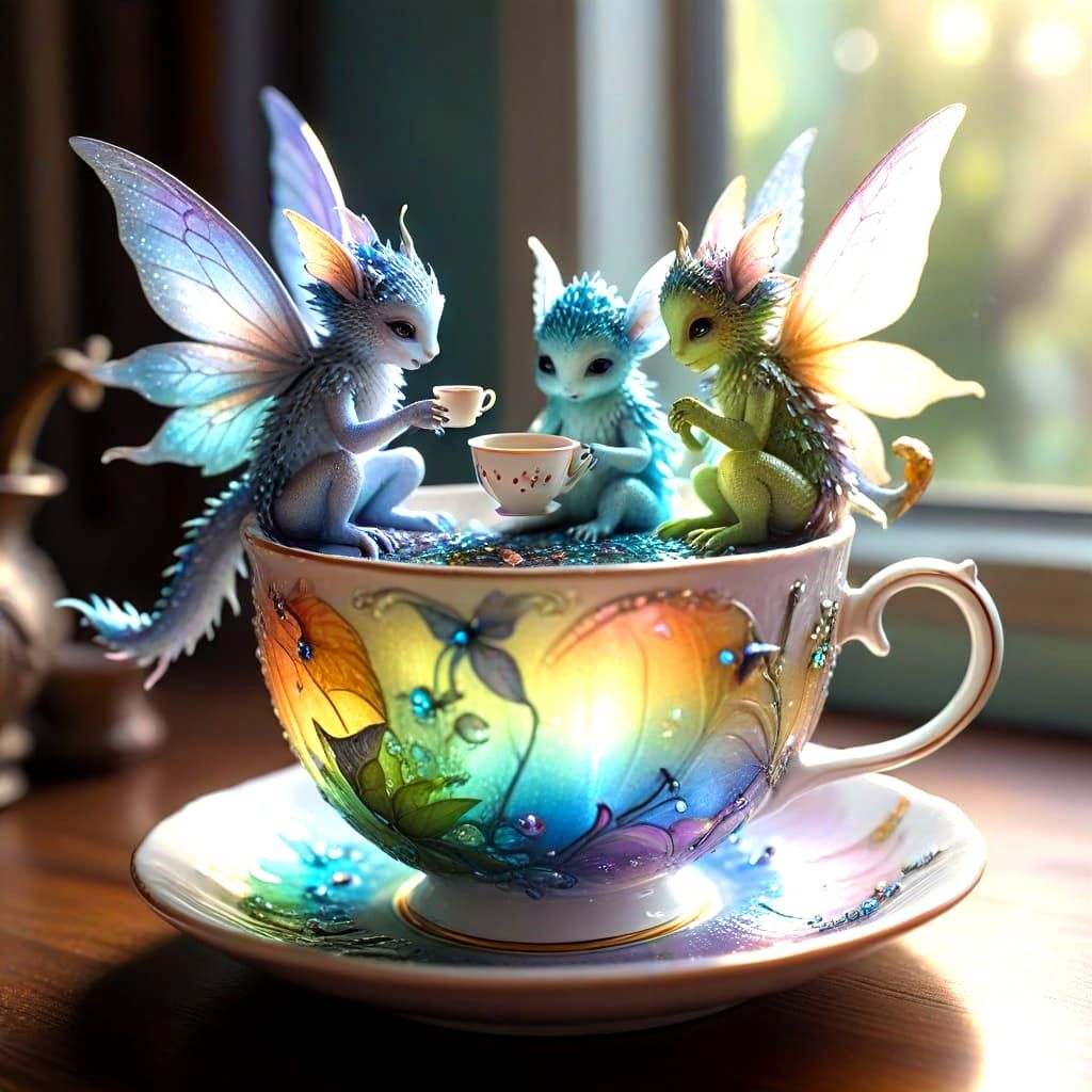 Fairies and Monsters Tea Party in Teacup