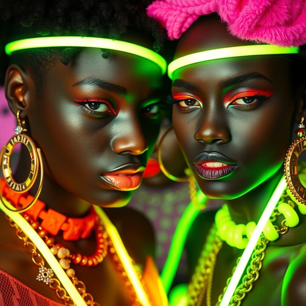 Neon Models in Bold, Playful Style