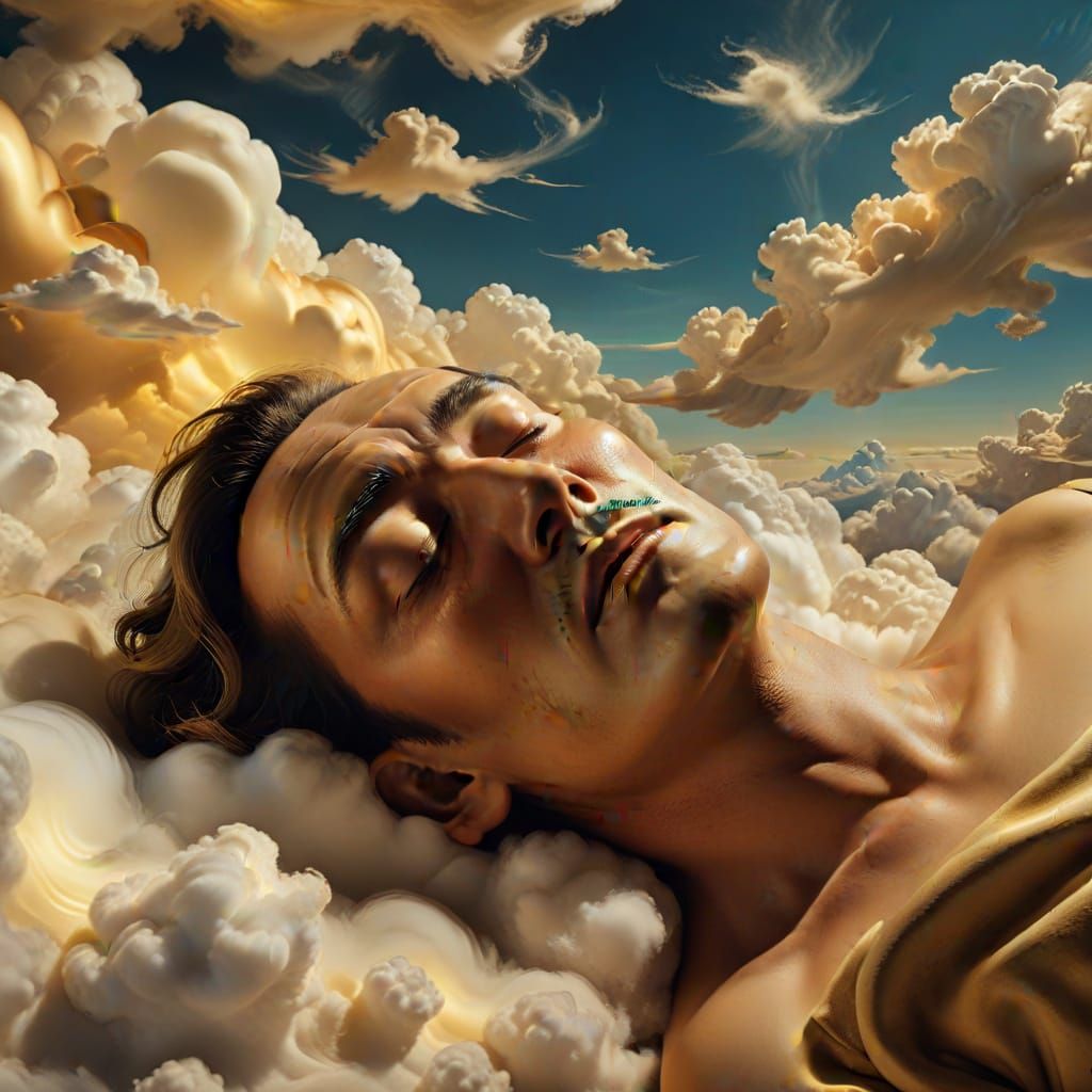Surreal Dream: A Sleeper in the Style of Dali