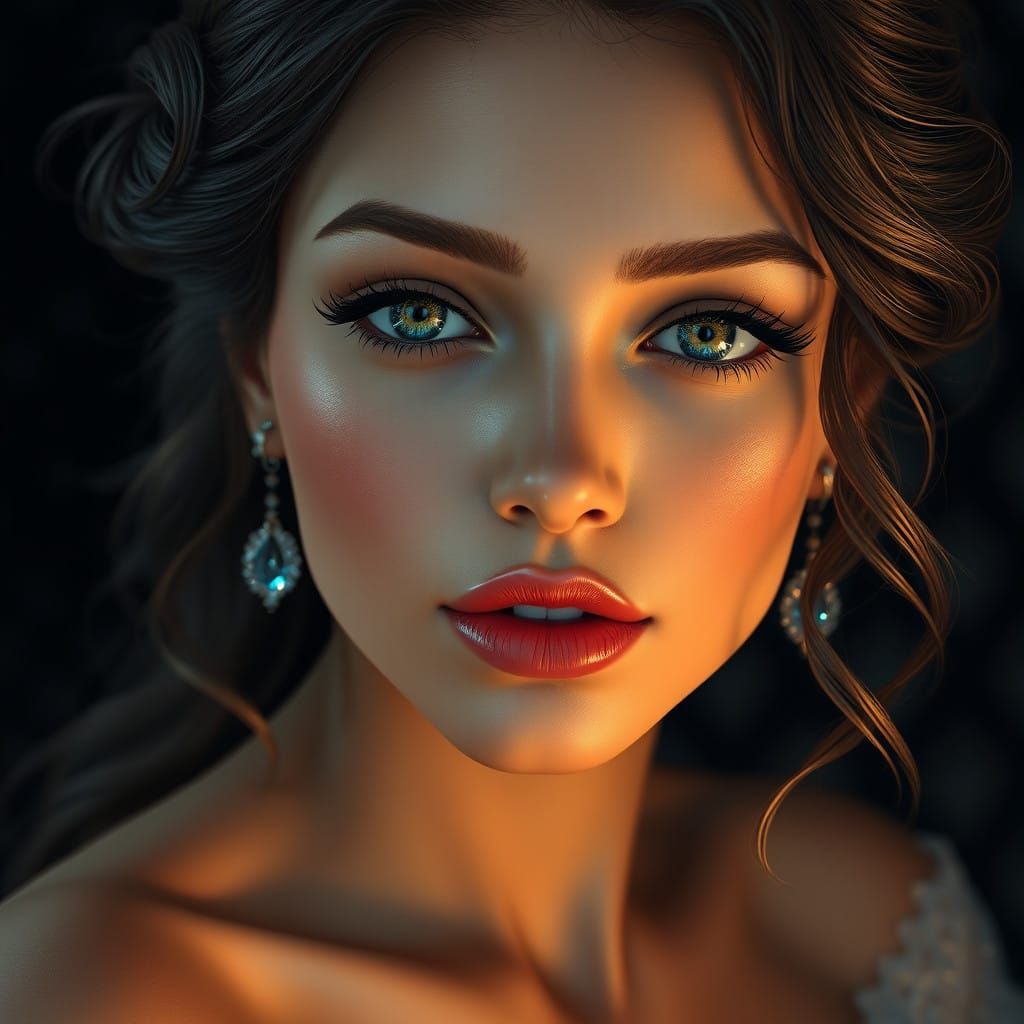 Surreal Goddess Radiates Ethereal Beauty