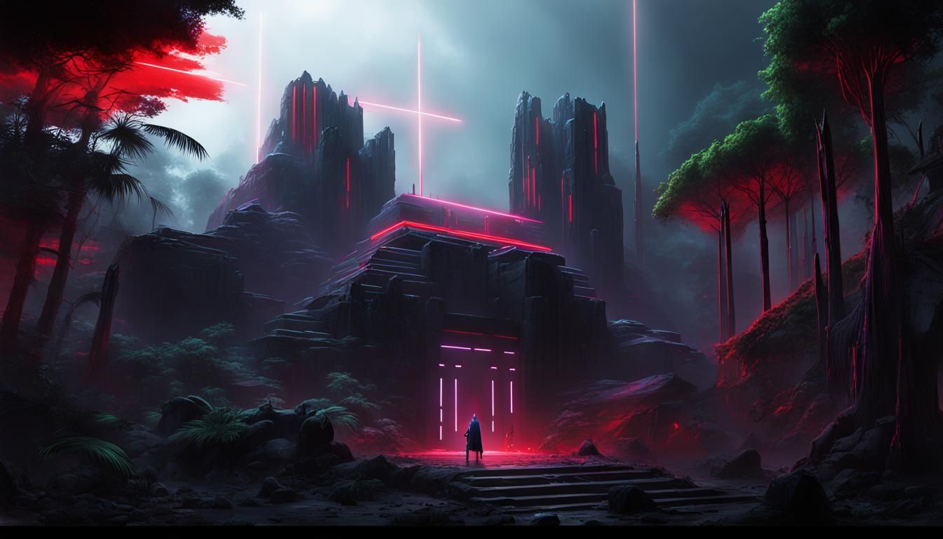 Sith Temple in Jungle with Lightsaber Clash