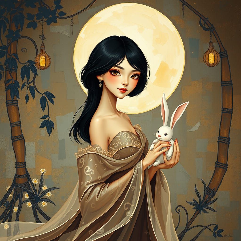 Abstract Moon Rabbiit