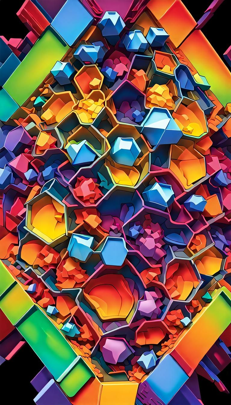 Hexagonal Crystalline Atomic Deposition in Neon 3D