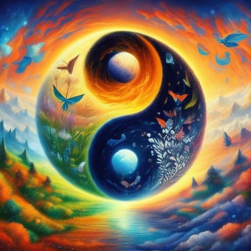 Harmonious Butterfly in Vibrant Digital Art