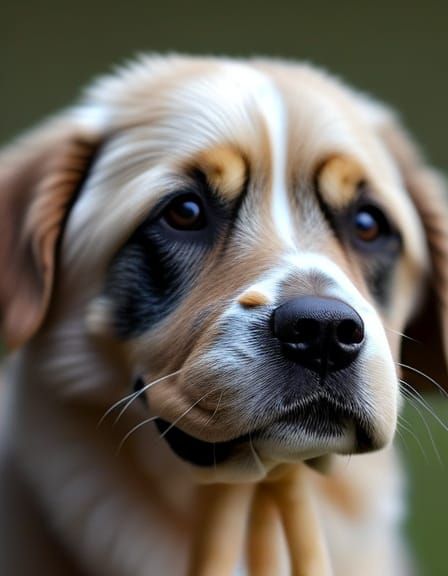 Hyperdetailed Dog Portrait in Tilt-Shift