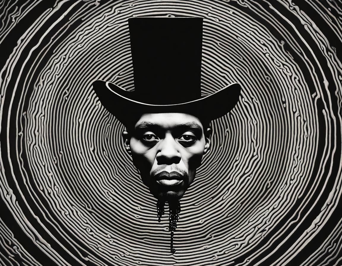 Surreal Papa Legba with Optical Illusions
