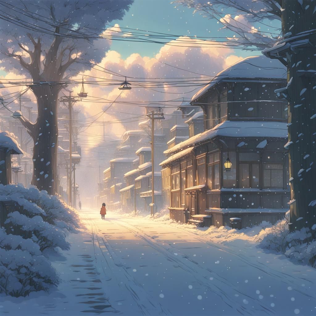 Snowfall in Anime Key Visual Style