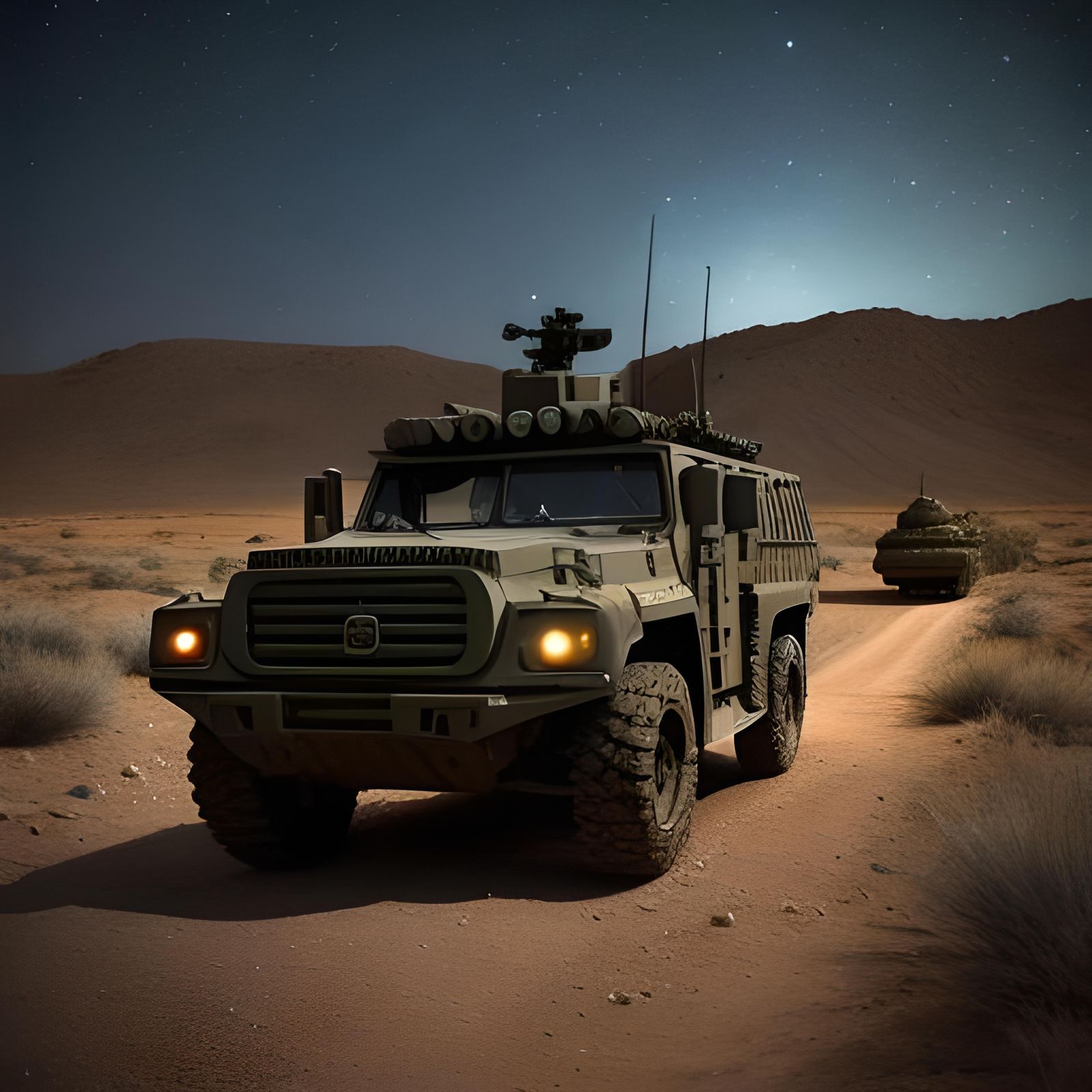 Israeli Military Base at Night in High-Quality Realism