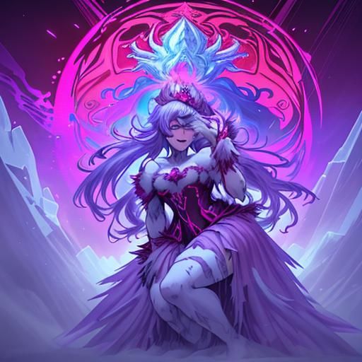 Crimson Deity: A Neon Medieval Beast