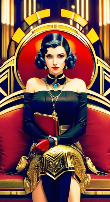 Depressed Aristocrat in Art Deco Style, 4K