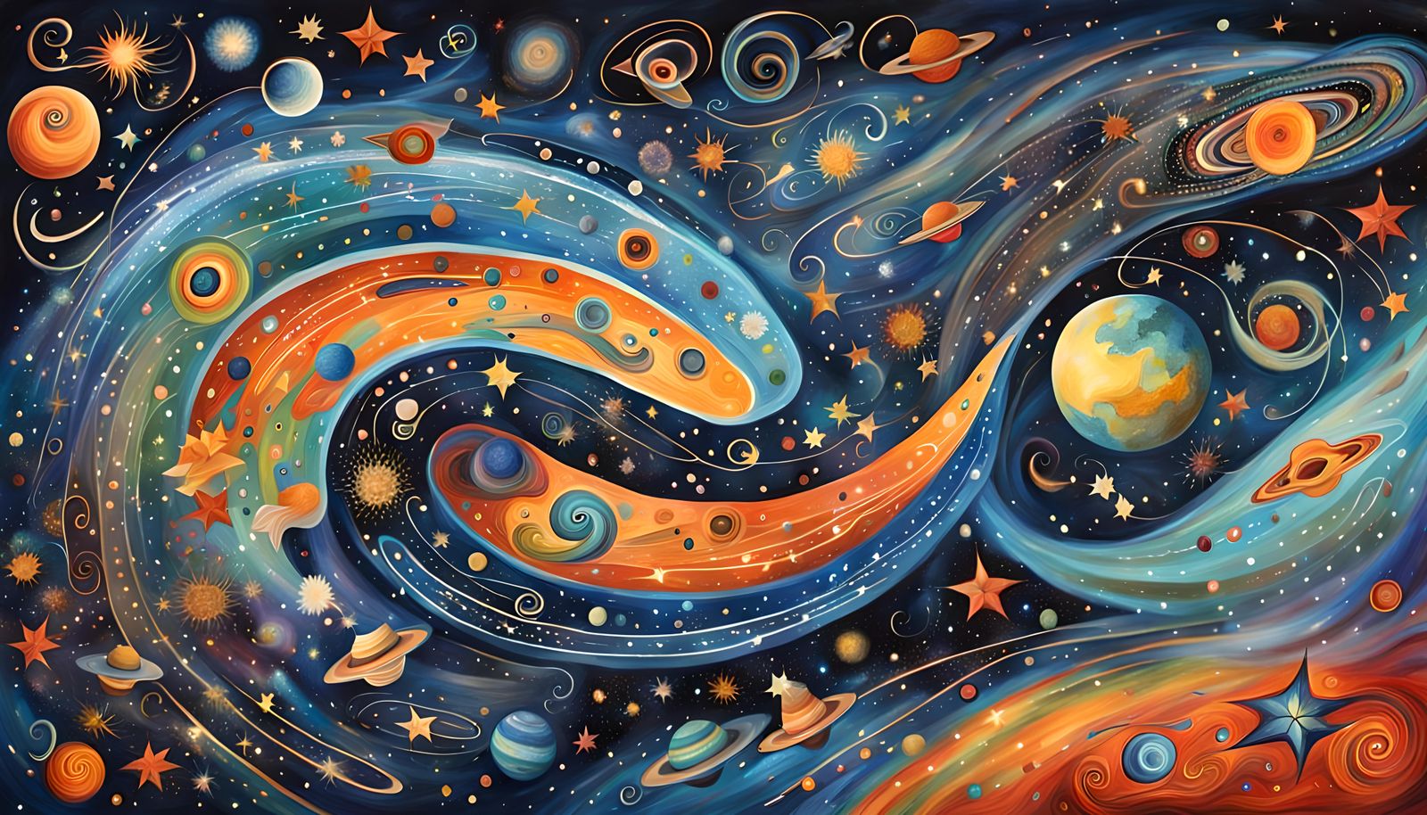 Cosmic Songline Swirling Across the Cosmos