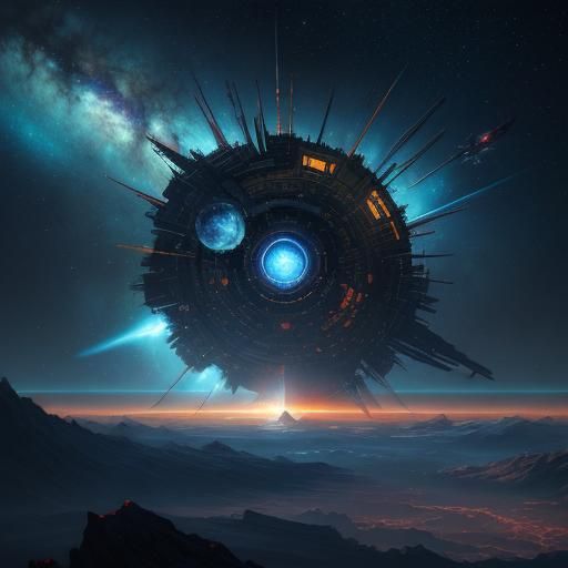 Spaceship Observes Supernova in Science Fiction Style