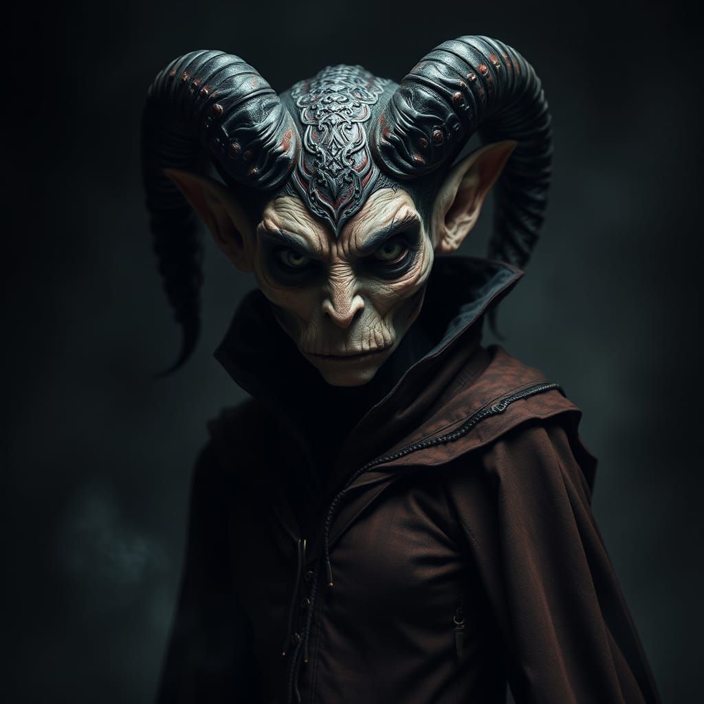 Corrupted Dwarf in a Biomechanical Nightmare Landscape