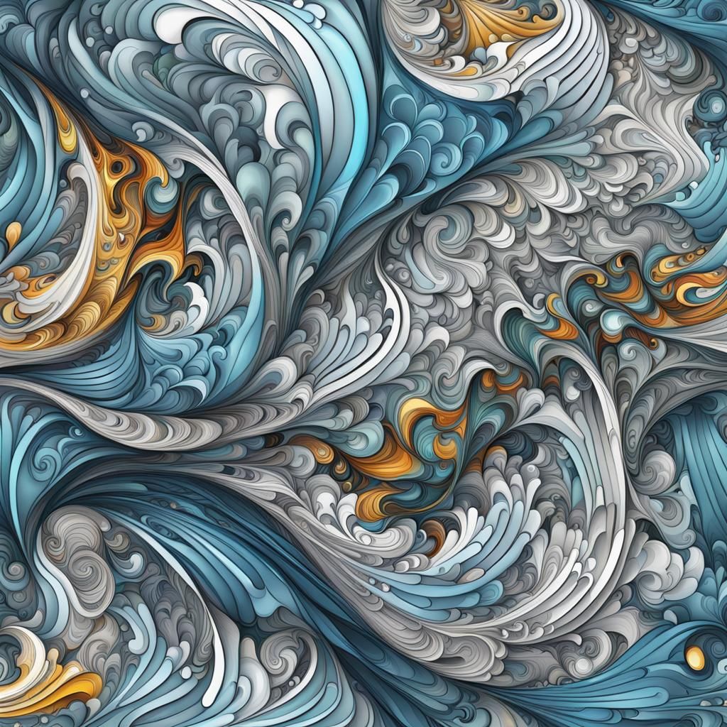 Storm in Glass: Abstract Vector Fractal