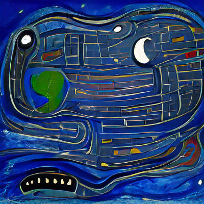 Surreal Earth Interior Ecosystem