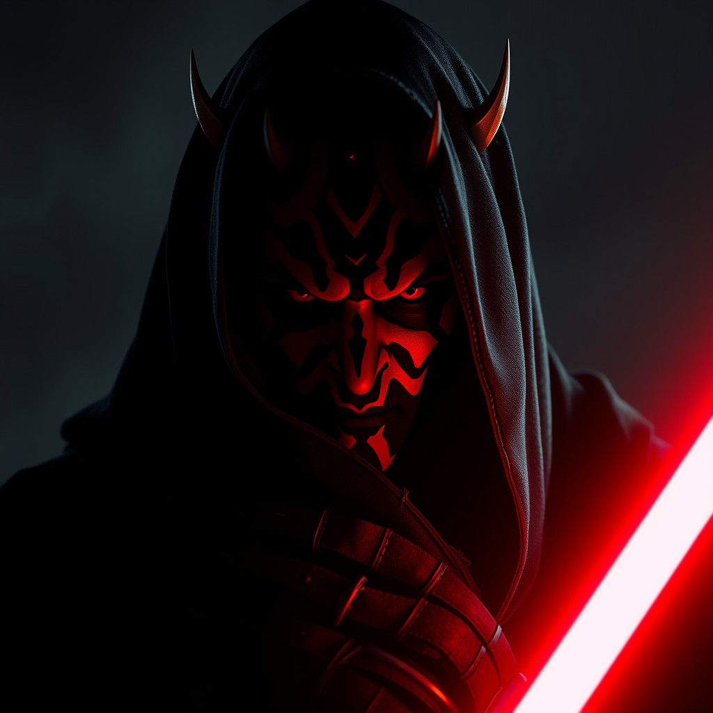 Darth Maul in Cinematic Noir Style