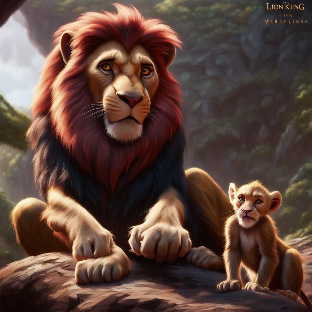 Rafiki Presents Simba: Detailed Lion King Scene