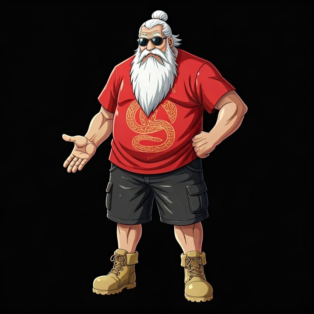 Wisdom Embodied: Confident Gentleman in Comic Style