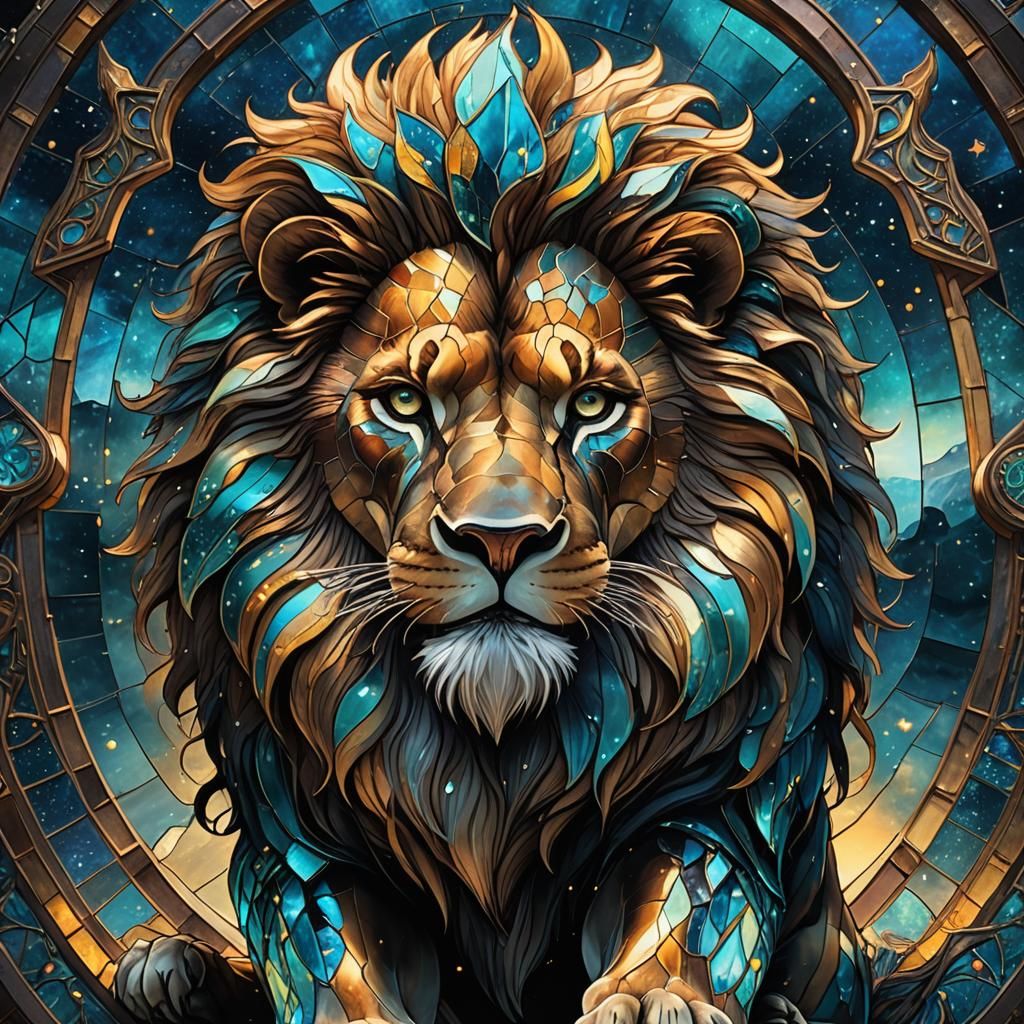 Stained Glass Strength in Starry Night