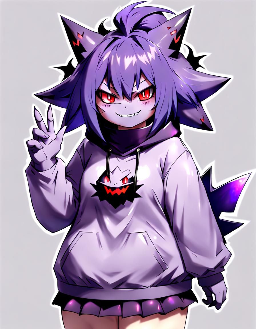 Gengar Reimagined as Human Girl Character