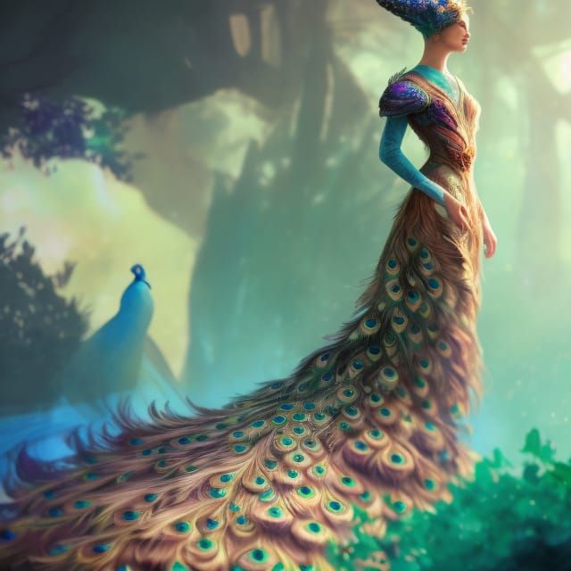 Peacock dress