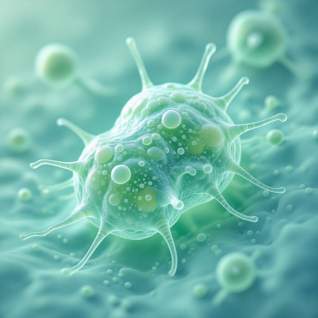 Amoeba Under Microscope: A Close-Up View