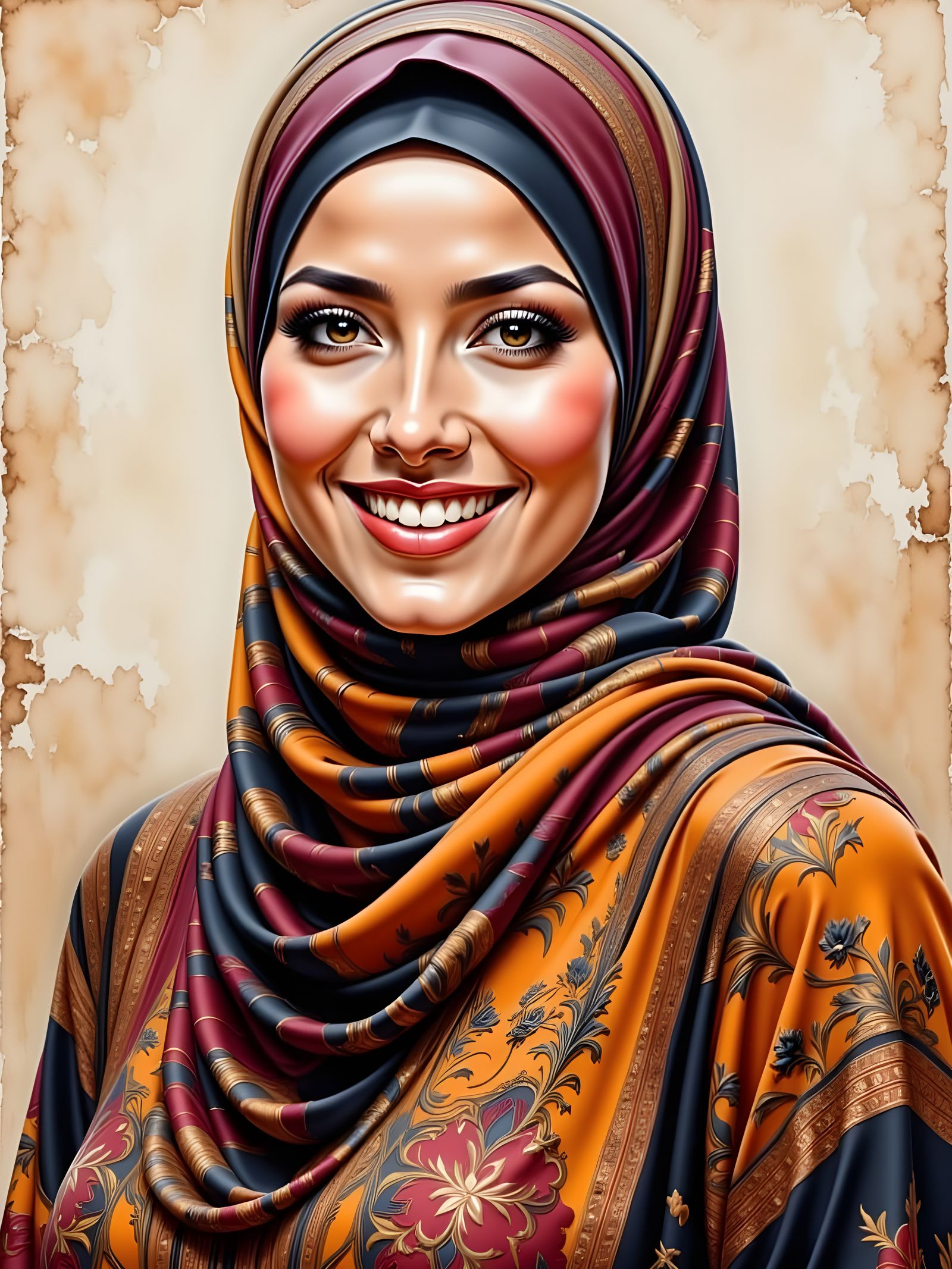Beautiful Woman in Hijab with Genuine Smile