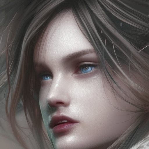 Photorealistic Angel Portrait in Detailed Lighting