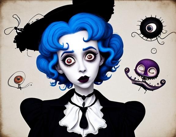 I Love Lucy in Tim Burton's Style