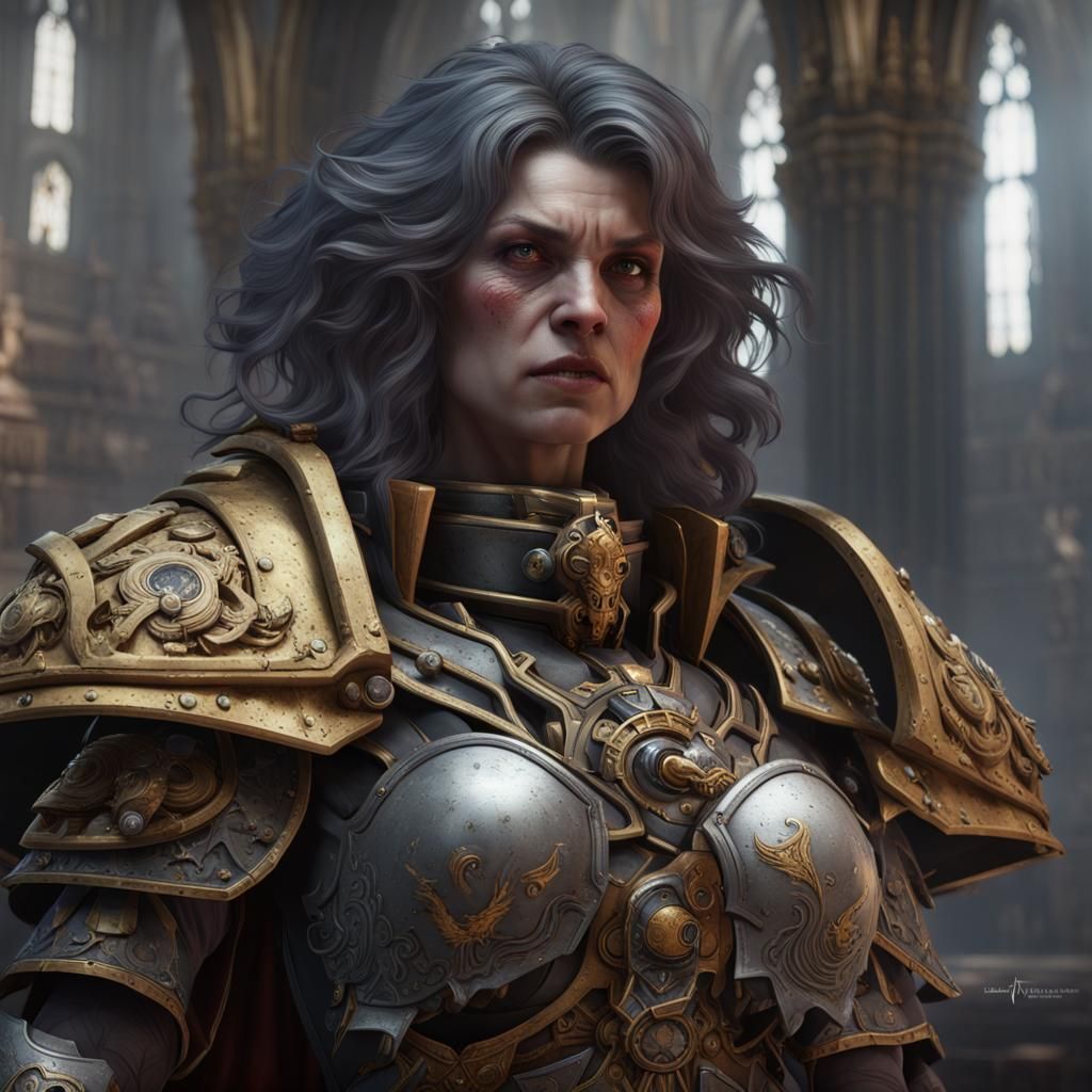 Warhammer 40k Female Primarch Masterpiece in CG Style