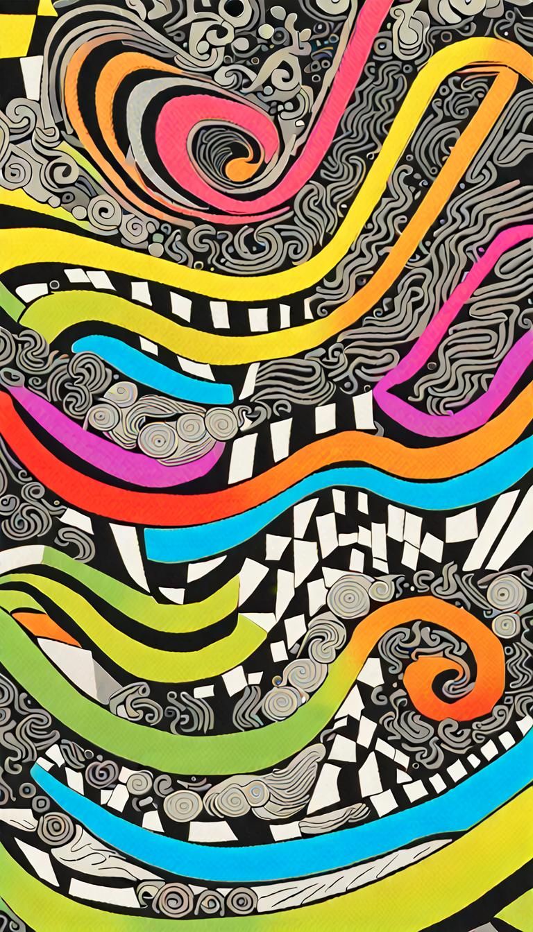 Neon Maze Masterpiece in 3D