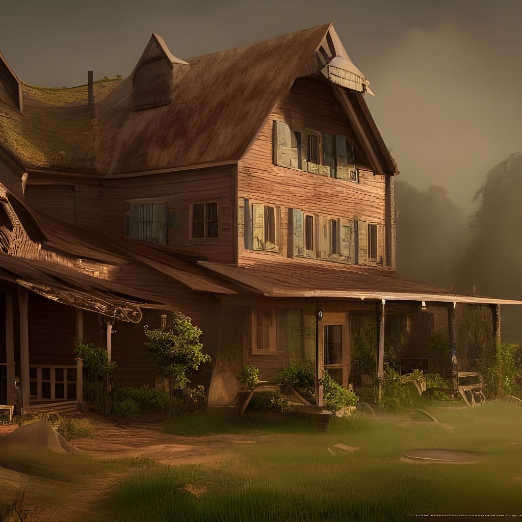 Fantasy Farmhouse Concept Art in Deep Color