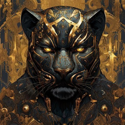 Steampunk Black Panther: Mechanical Marvel