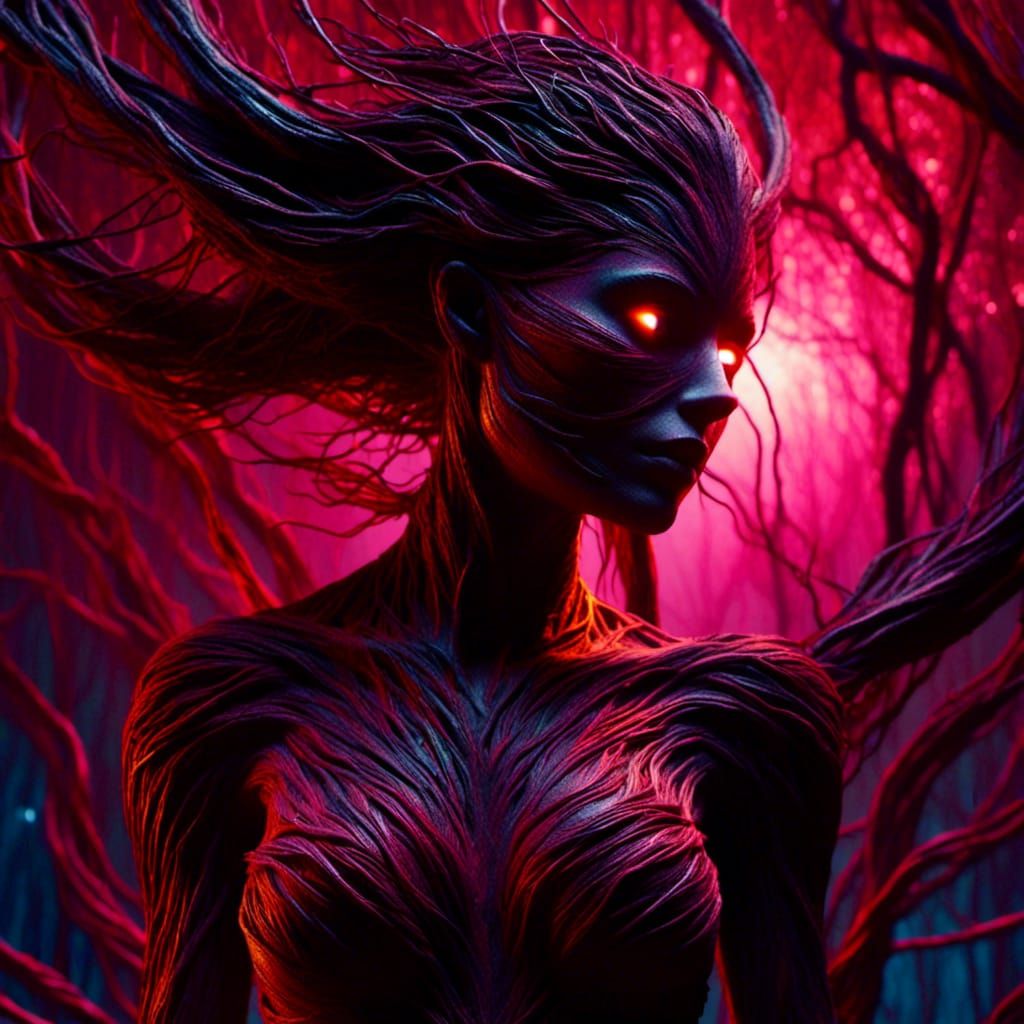 Eerie Comic Art of a Beautiful Woman in Dark Tones