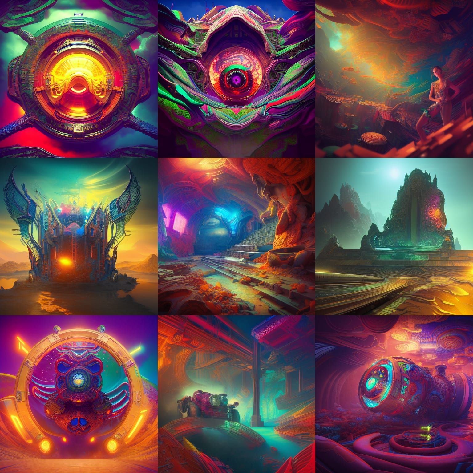 Surreal Art Deco Album Cover Design