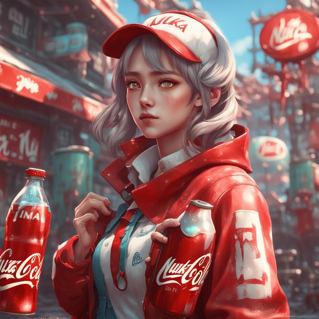 Anime Nuka Cola Girl in 3D Style