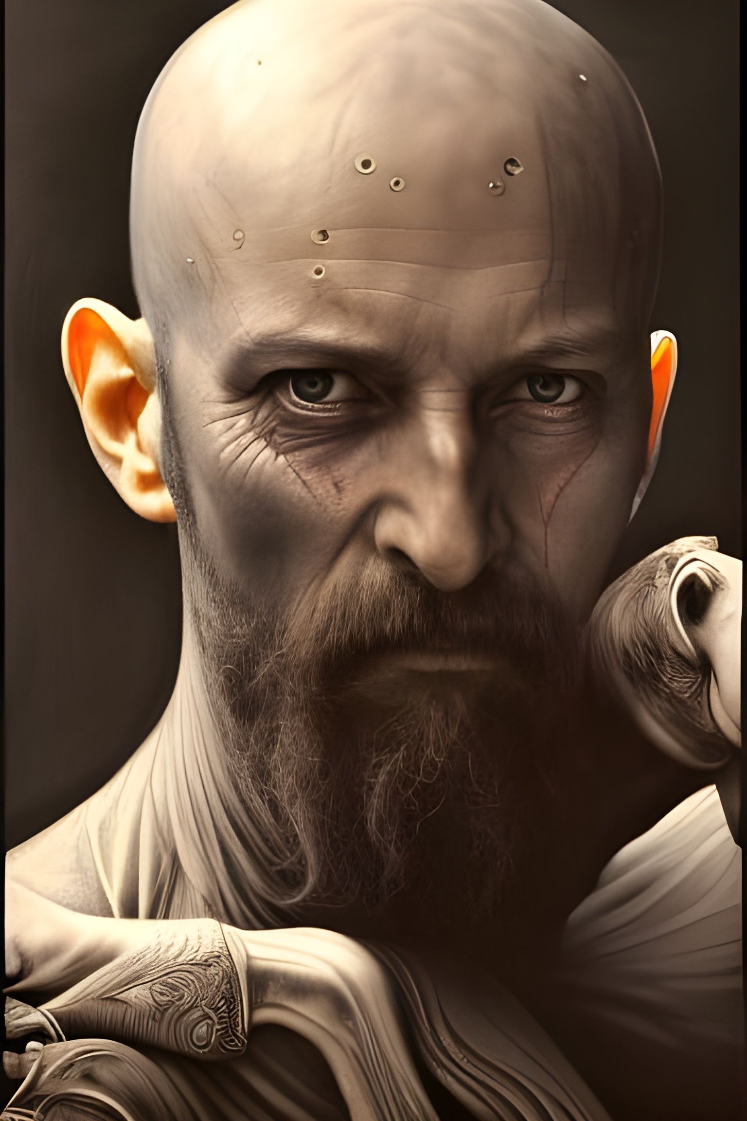 Hyper-Realistic Zodiac Airbrush Art in Gothic Style