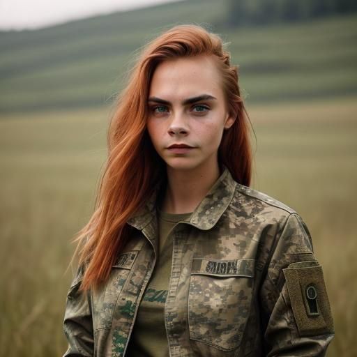 Selfie of a Young Woman with Red Hair