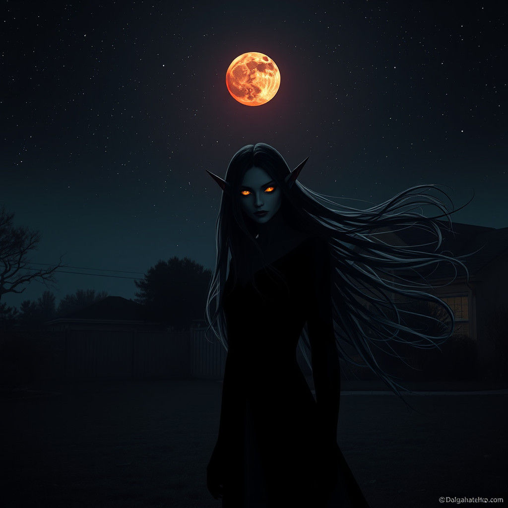 Eerie Elven Immortal in Hyperrealistic Style