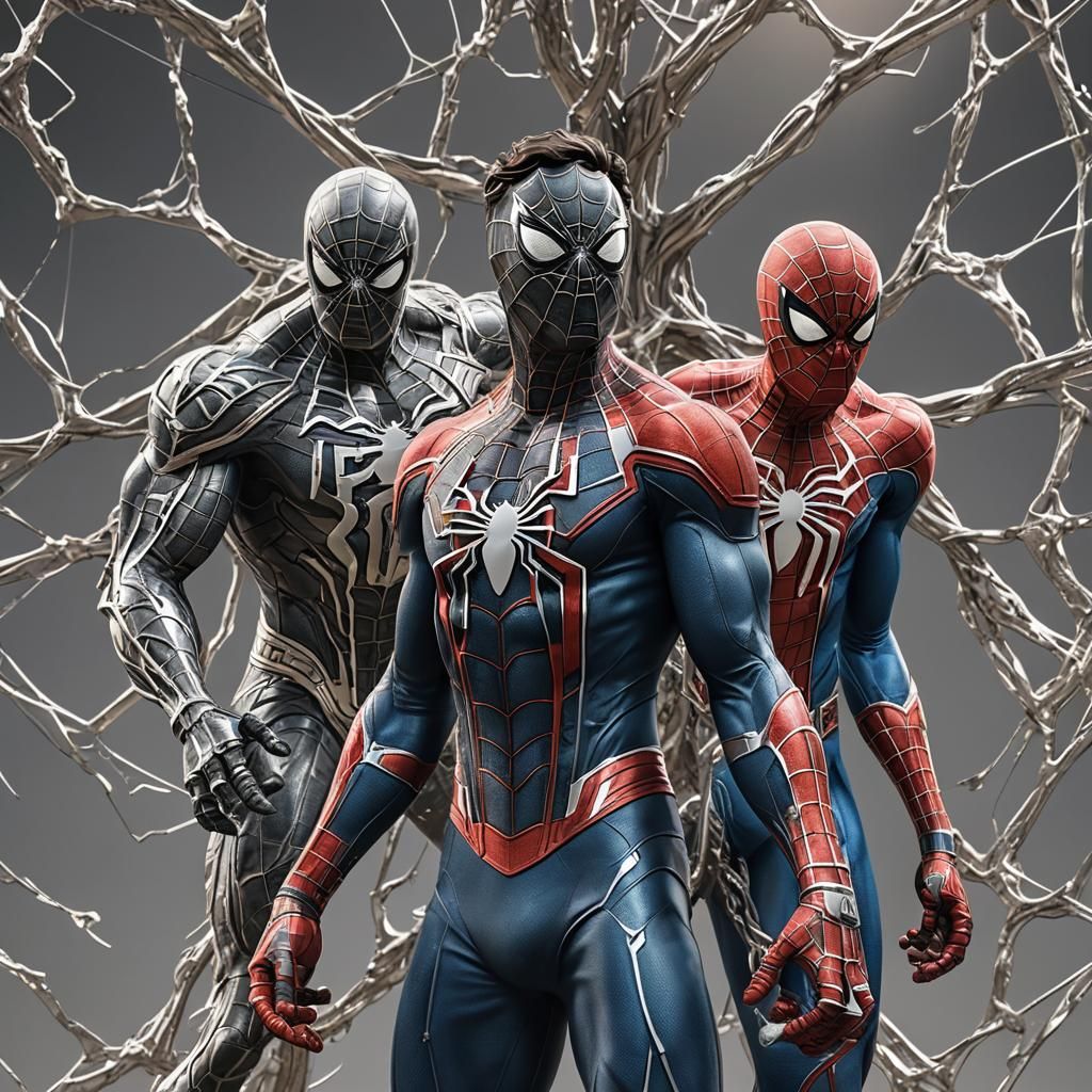 Spider-Man Family Portrait in Photorealistic Detail