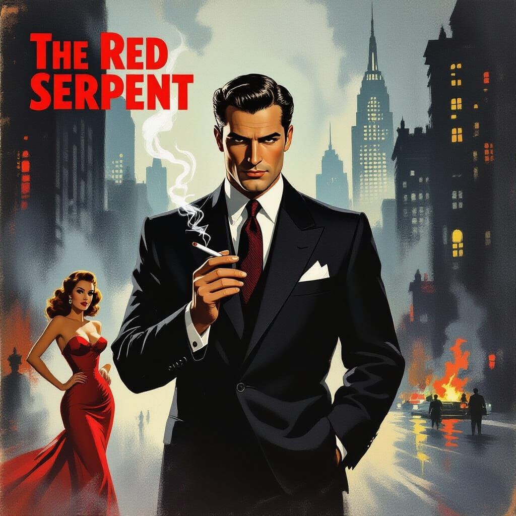 Suave Spy in Smoky City, Vintage Pulp Style