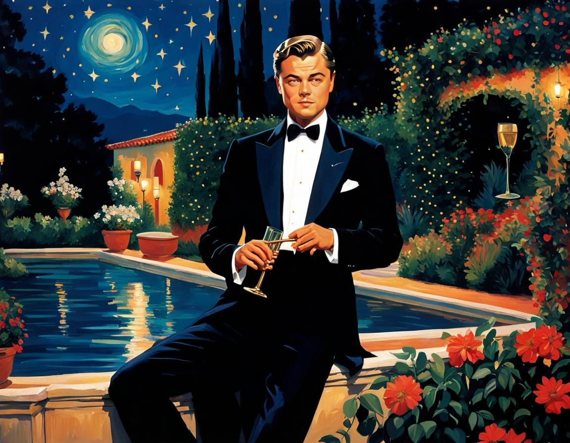 Young Leonardo DiCaprio in Tuxedo on Riviera