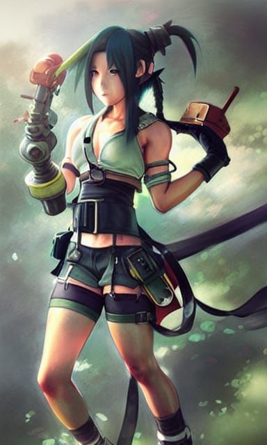 Playful Yuffie Kisaragi Full Body Portrait