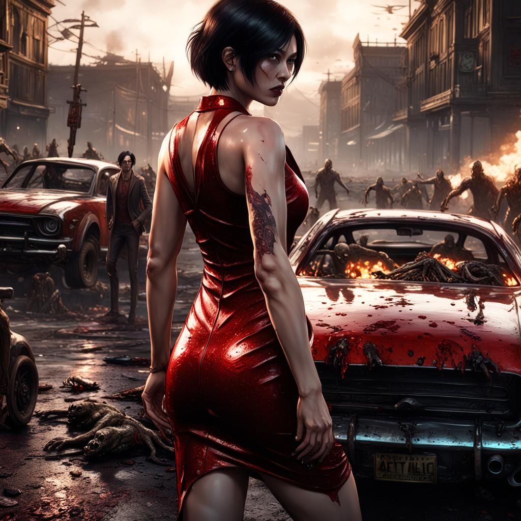 Ada Wong in Dark Fantasy Zombie Scene