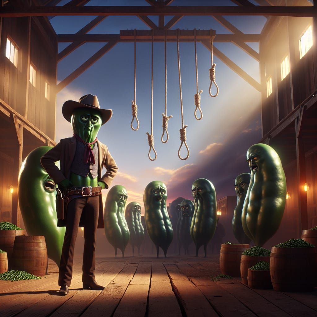 Angry Green Bean Sheriff is upset because the Gallows didn't...